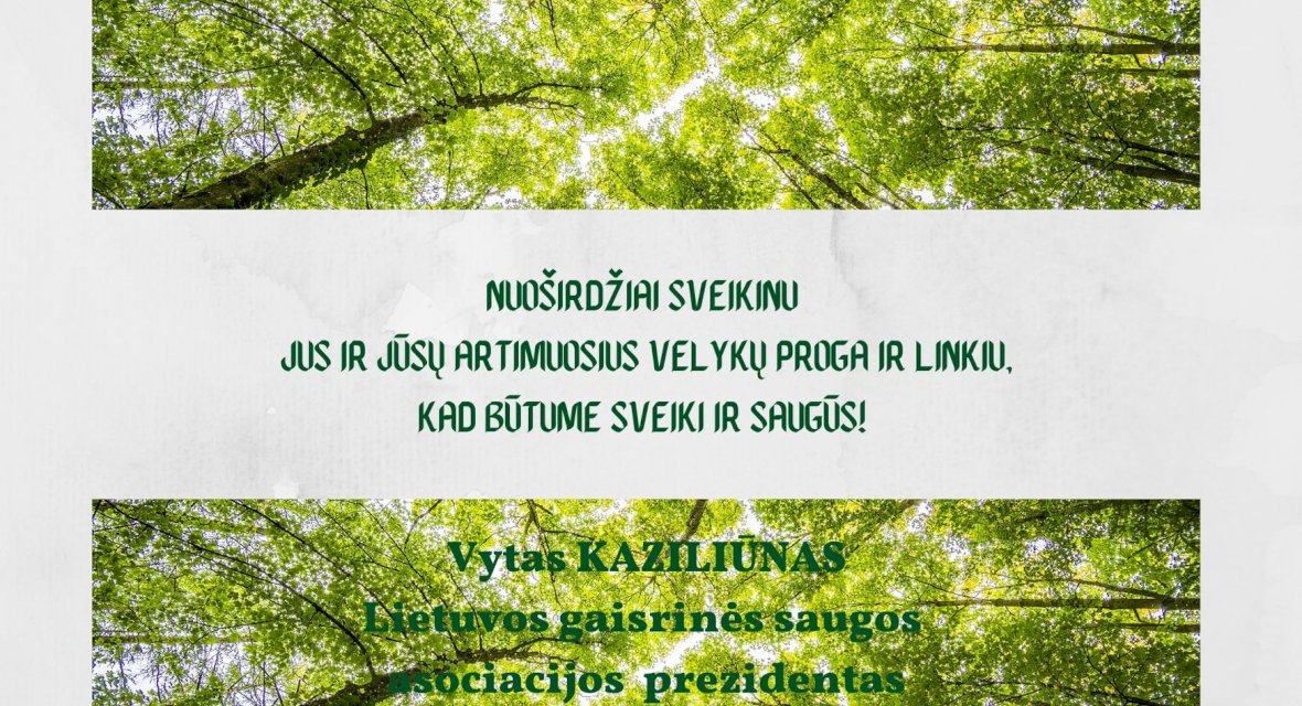 Sveikinimas ugniagesiams ir jų šeimoms