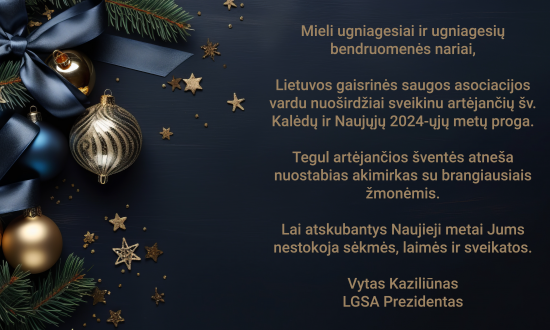 Jaukių Kūčių ir šv. Kalėdų bei saugių ir sėkmingų Naujųjų Metų!