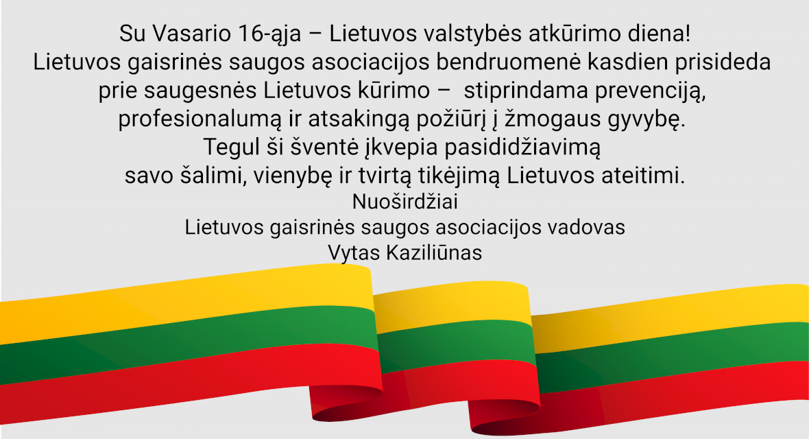 Sveikinimas Vasario 16-osios proga